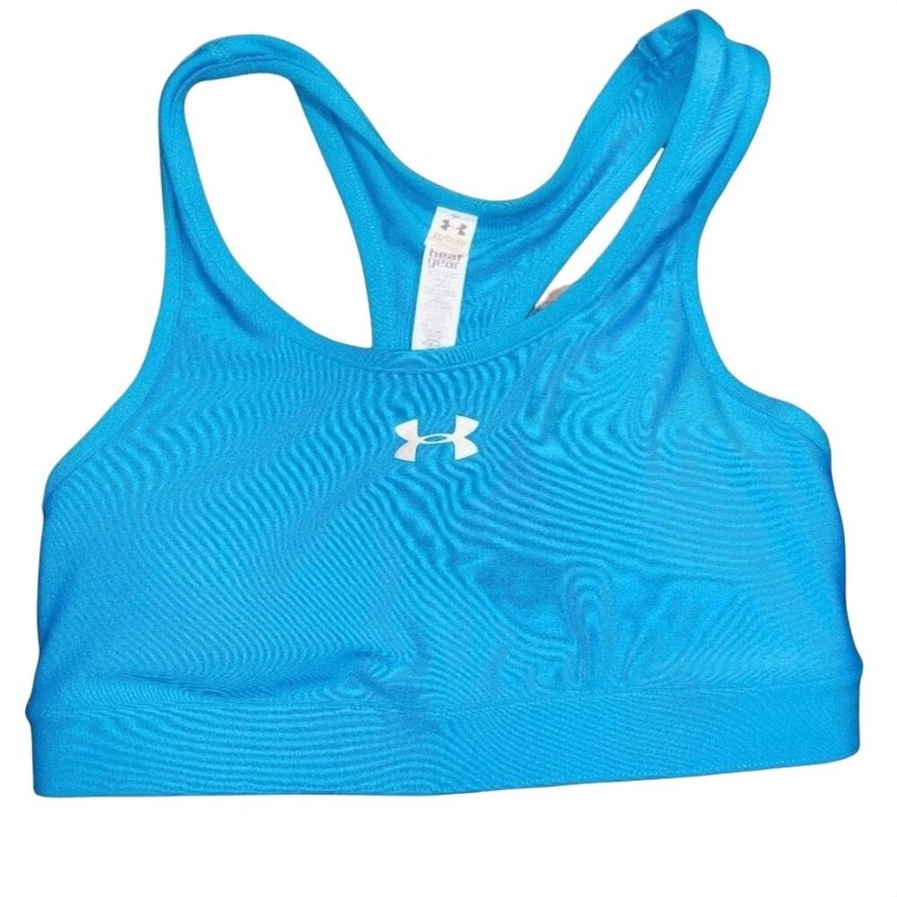 Under Armour Racerback Compression Sports Bra Blue Size XS